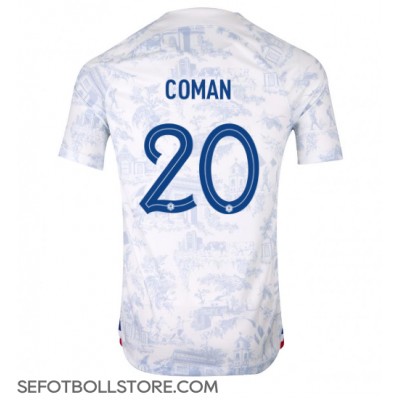 Frankrike Kingsley Coman #20 Replika Bortatröja VM 2022 Kortärmad